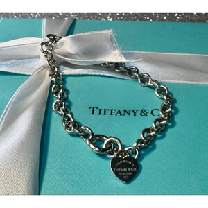 Tiffany & Co. Return to Tiffany Heart Tag Bracelet Sterling Silver 7.5”